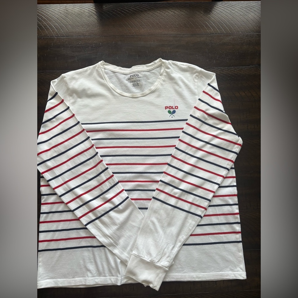 Polo Ralph Lauren White and Navy , red .